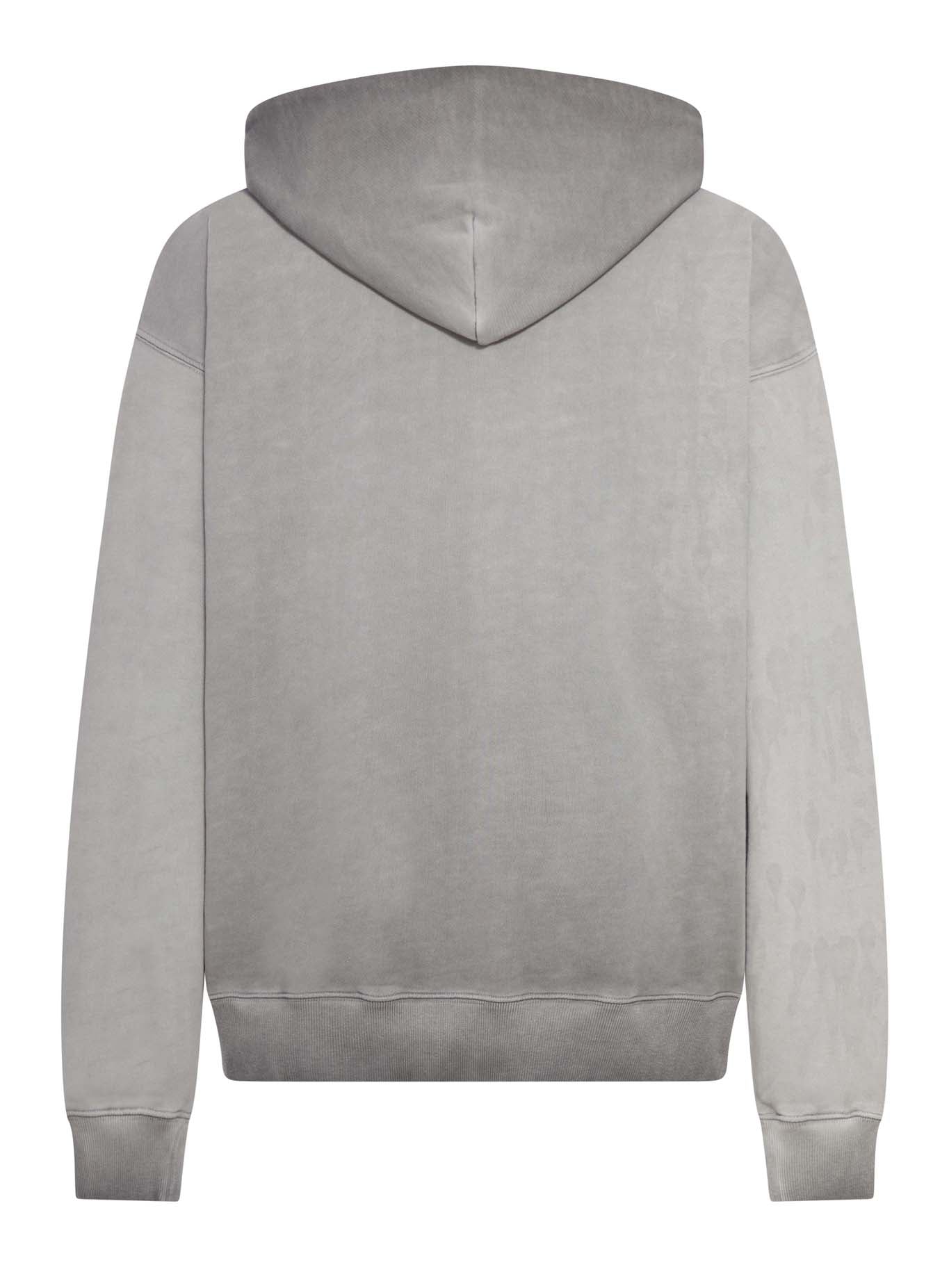 HOODIE IN COTTON WITH DEGRADED EFFECT