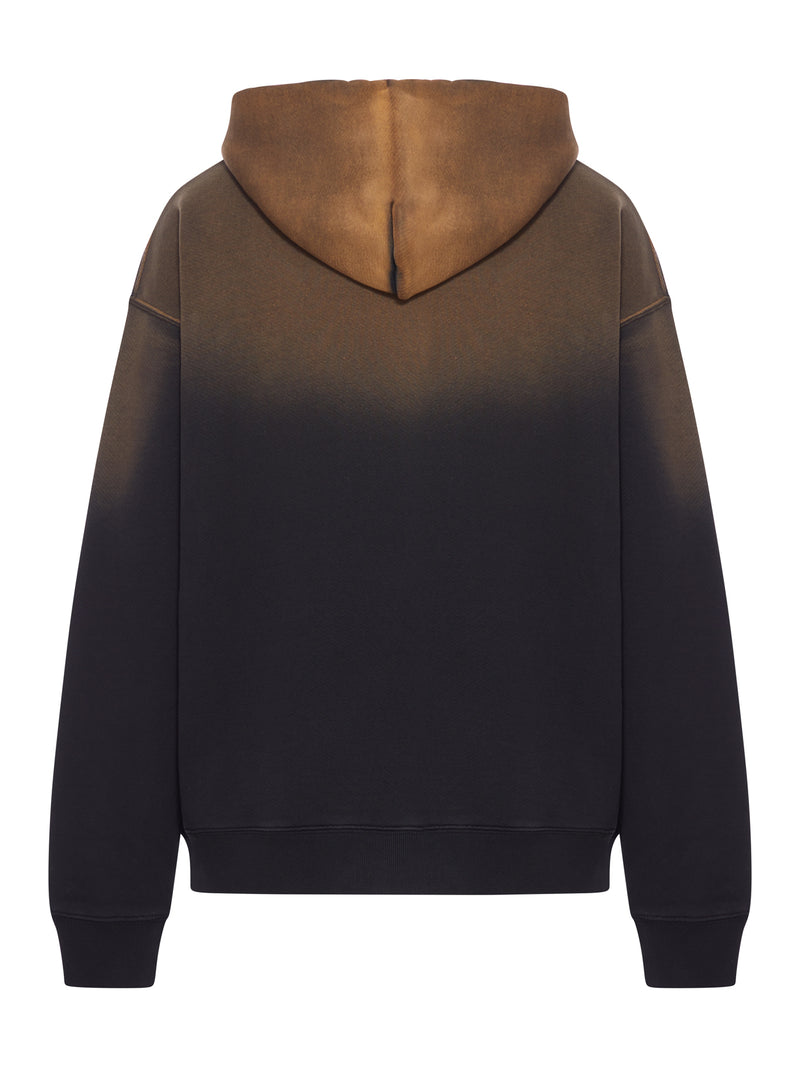 HOODIE IN COTTON WITH DEGRADED EFFECT