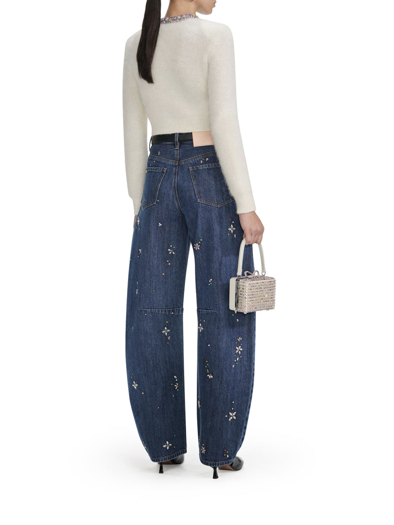 ALPACA CARDIGAN WITH JEWEL DECORATIONS