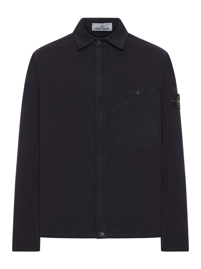 COTTON OVERSHIRT WITH STONE ISLAND BADGE
