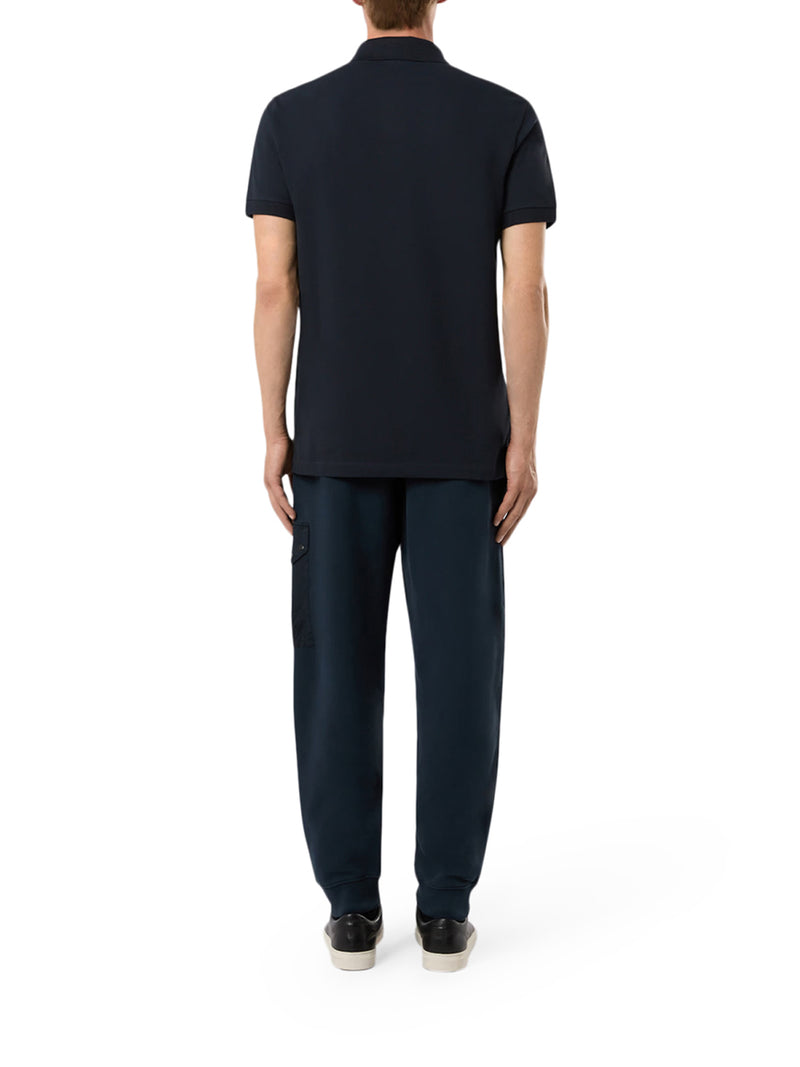 COTTON POLO WITH LOGO PATCH