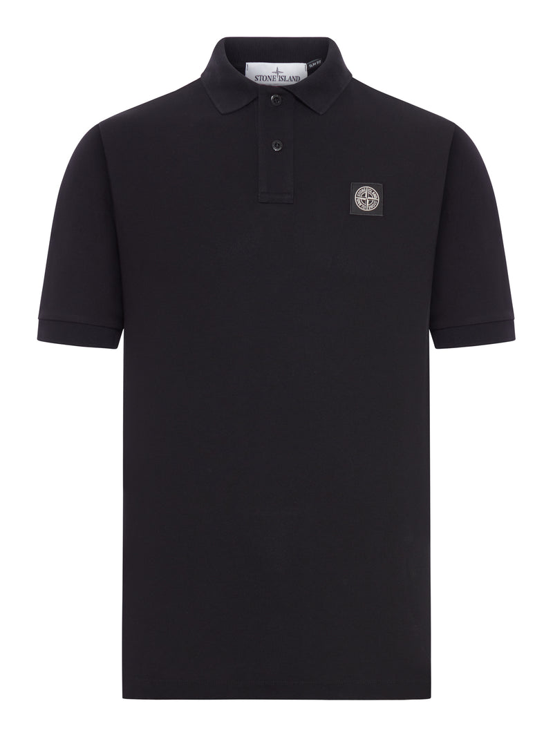 COTTON POLO WITH LOGO PATCH