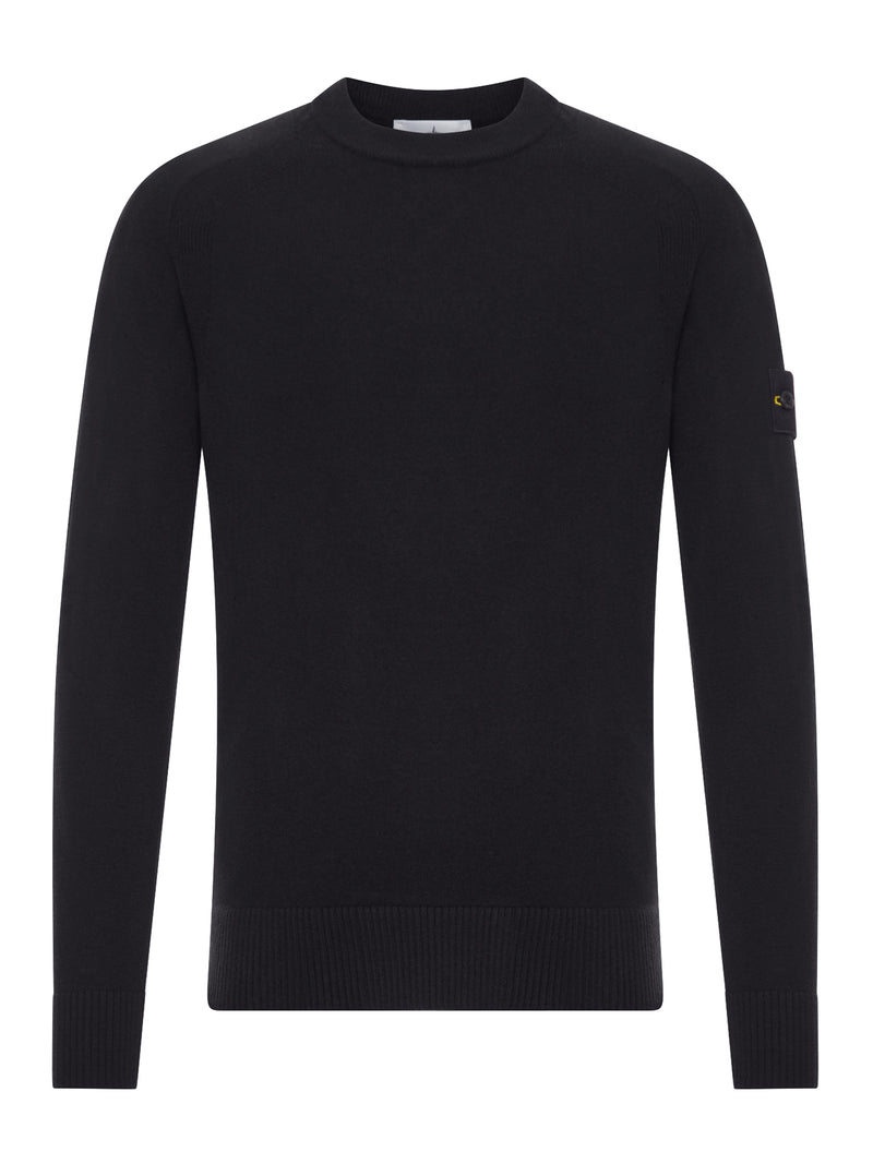 COMPASS LOGO CREW NECK WOOL SWEATER