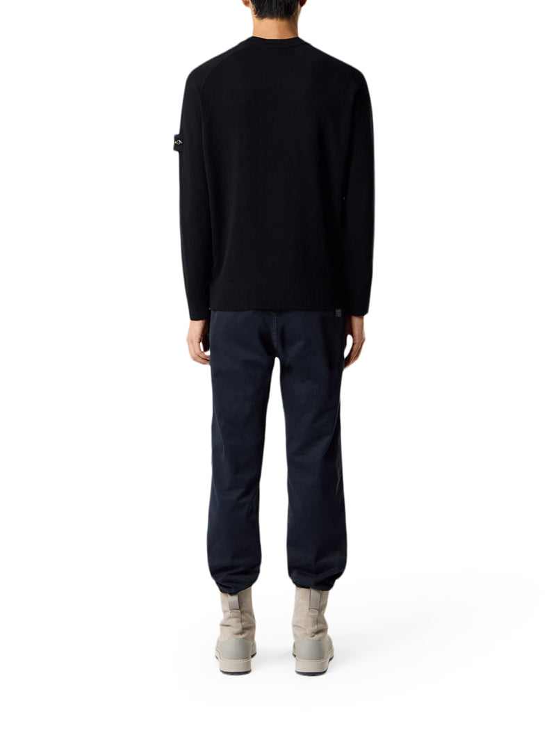 COMPASS LOGO CREW NECK WOOL SWEATER