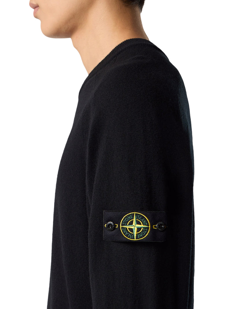 COMPASS LOGO CREW NECK WOOL SWEATER