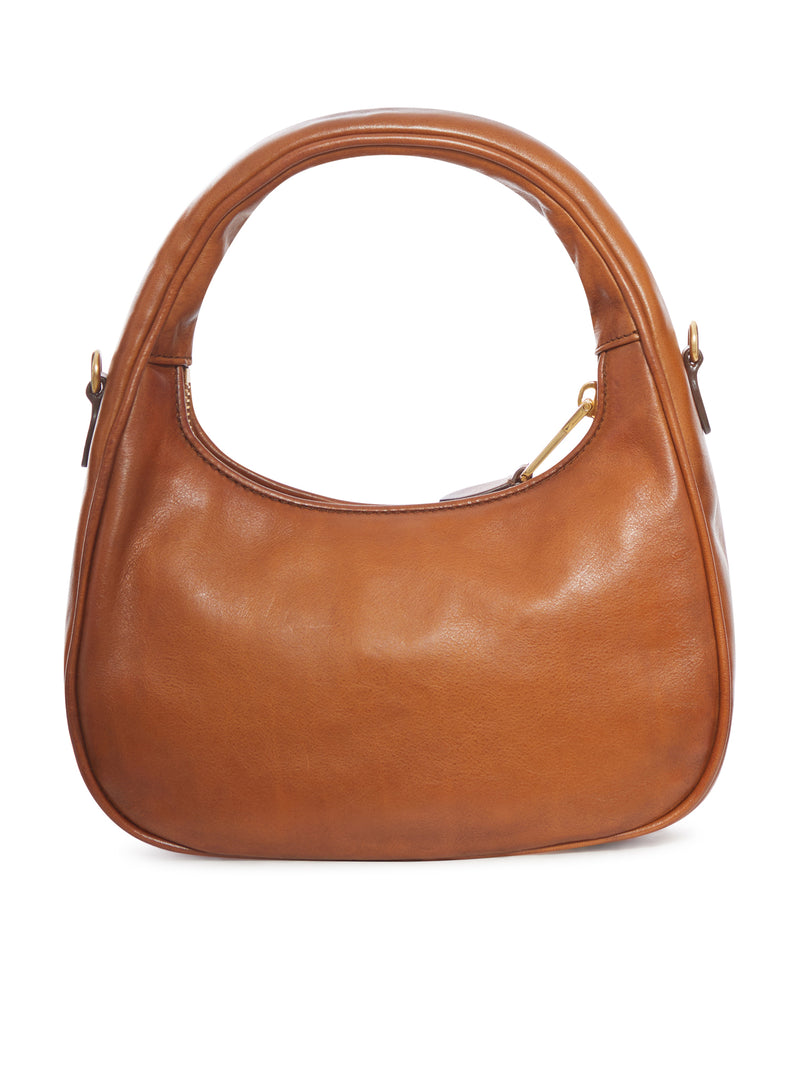 LEATHER SHOULDER BAG WITH LOGO