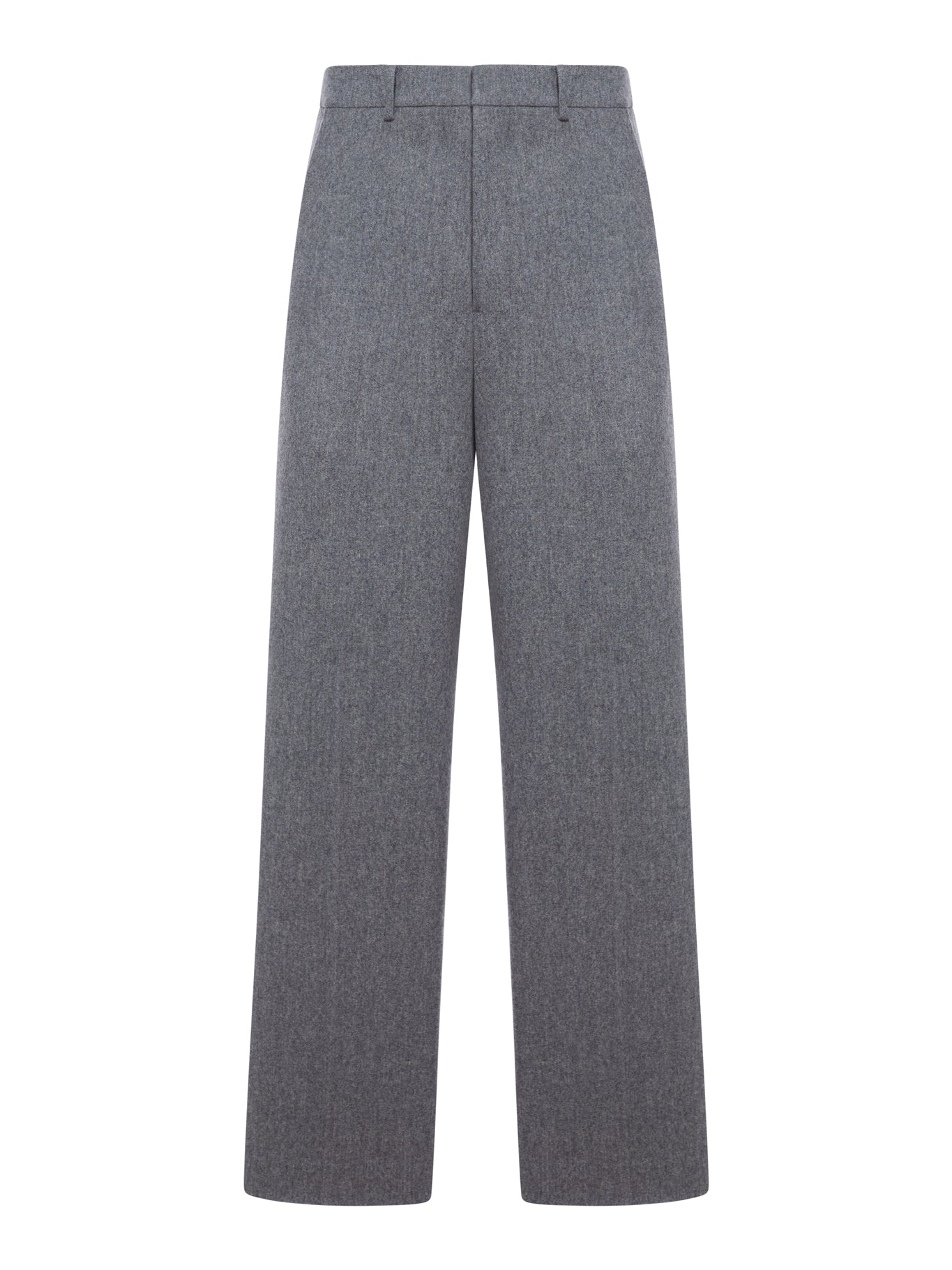 TAILORED WOOL FLANNEL TROUSERS