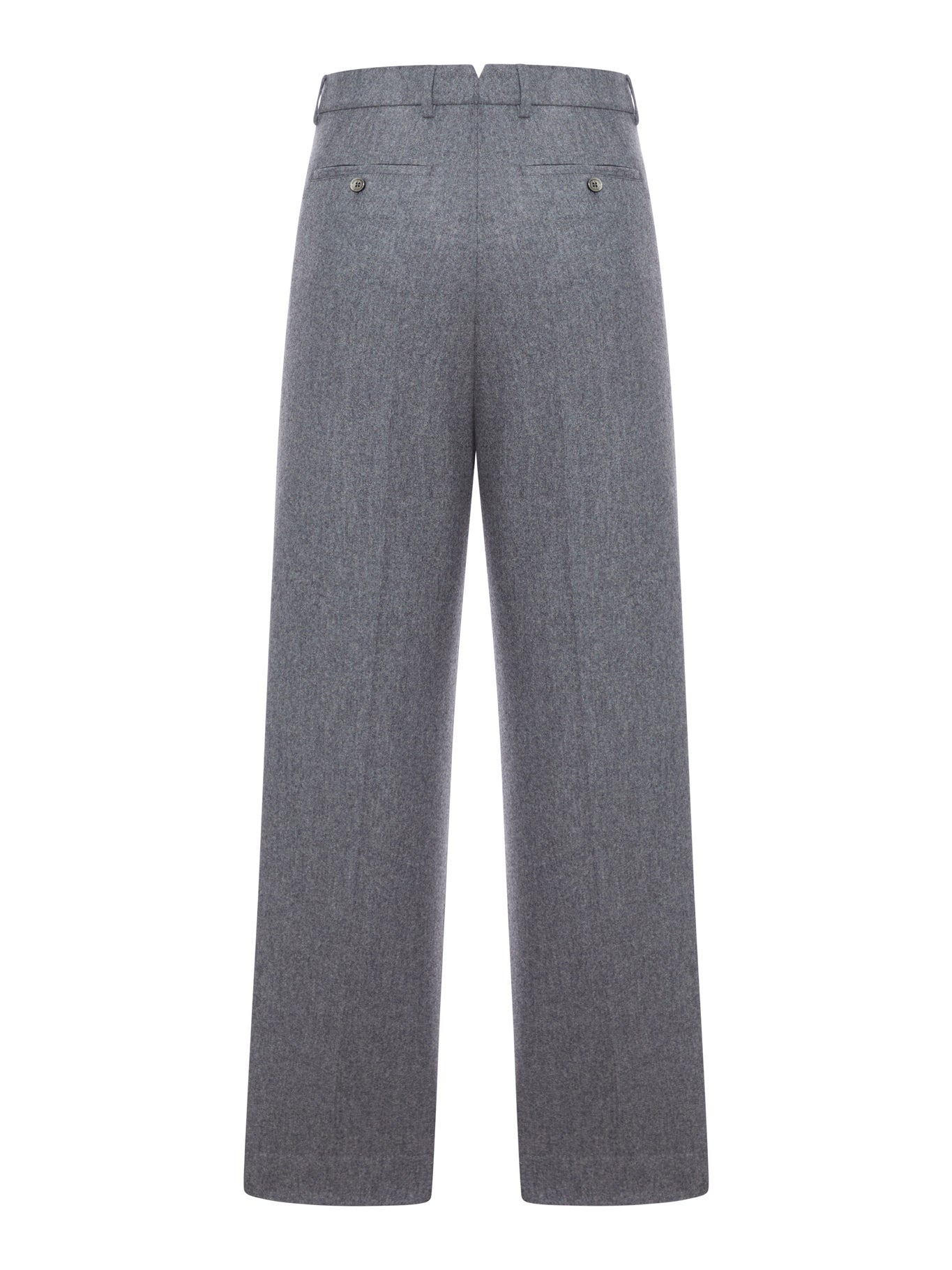 TAILORED WOOL FLANNEL TROUSERS