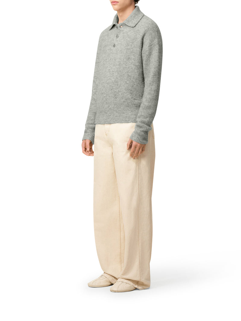 ALPACA LONG-SLEEVED POLO SHIRT