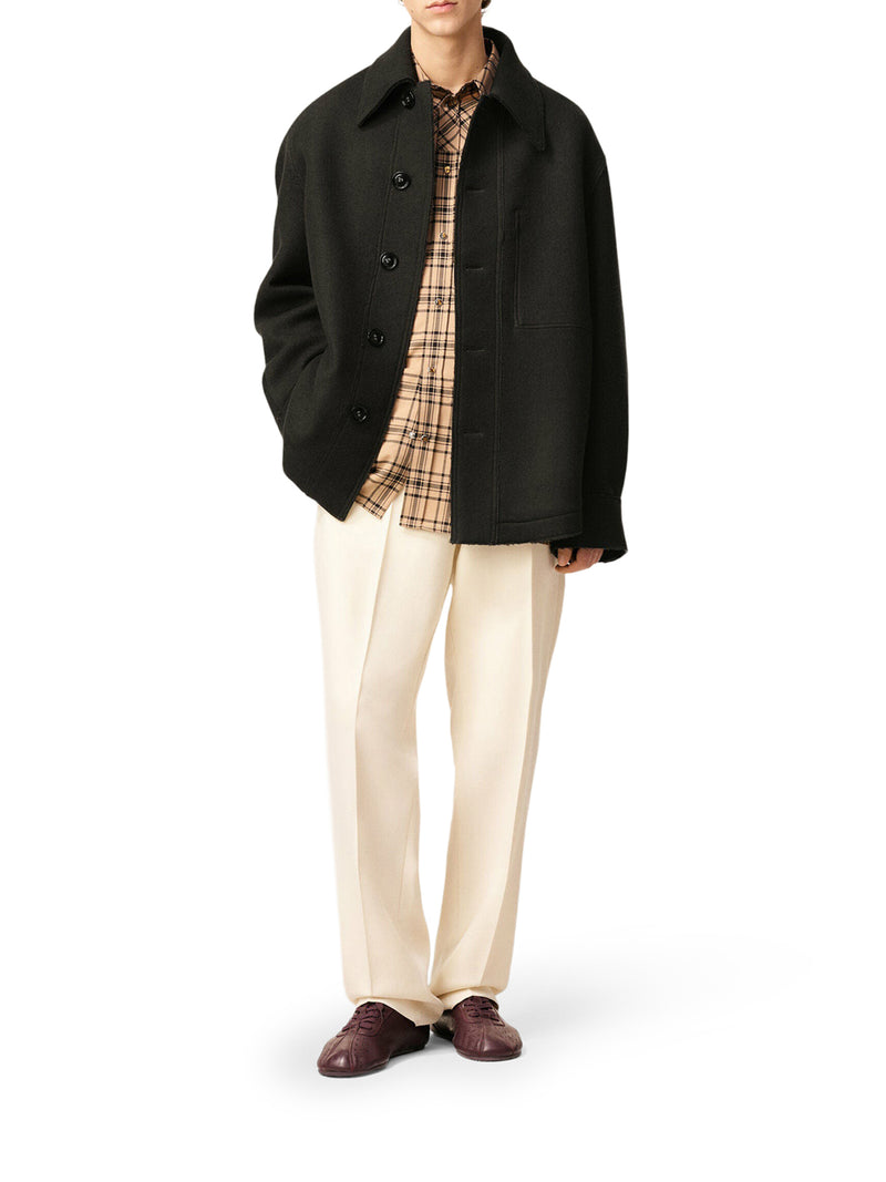 WOOL GABARDINE OVERSHIRT