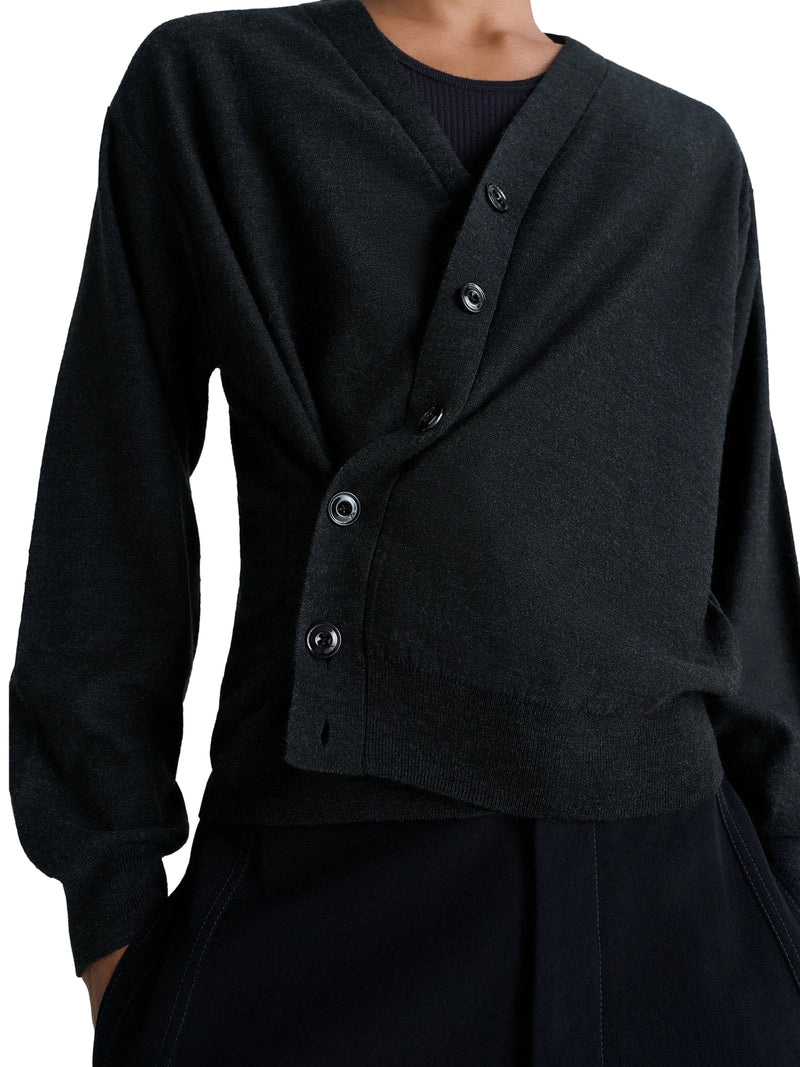 TWISTED WOOL CARDIGAN