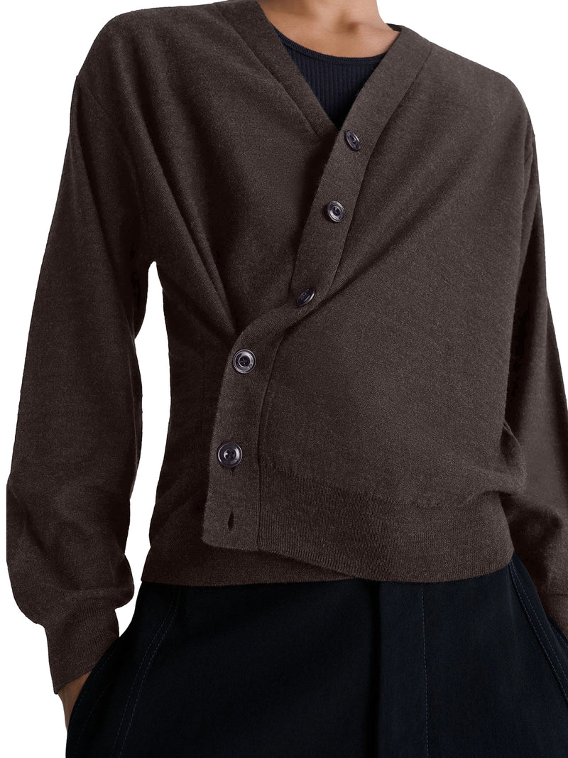 TWISTED WOOL CARDIGAN
