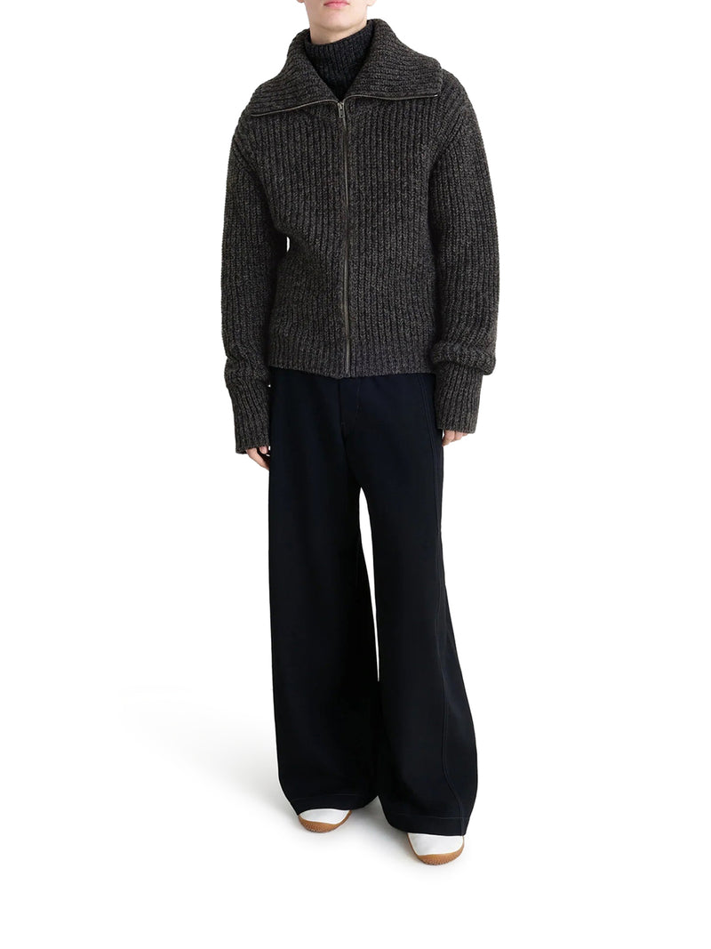 ALPACA ZIP-UP CARDIGAN