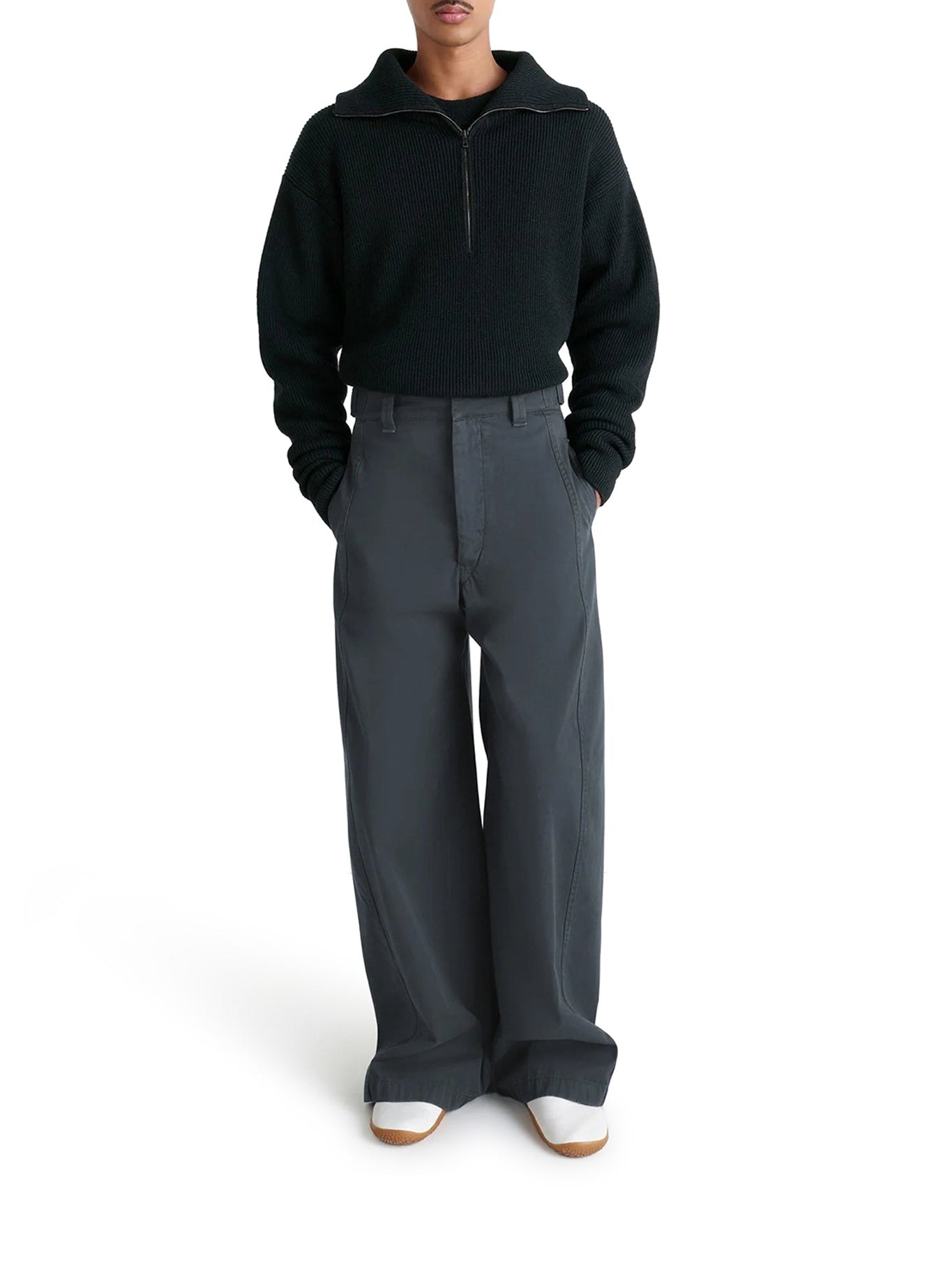 WOOL SWEATER WITH ZIP