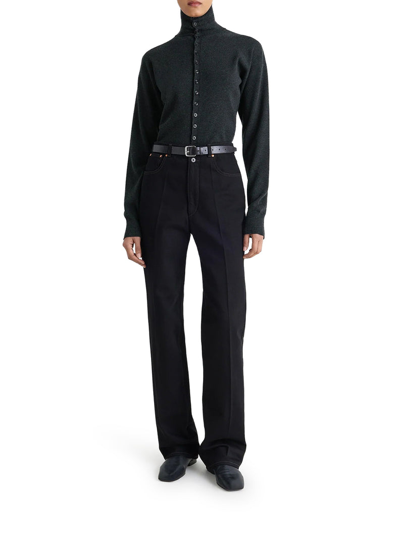 FINE WOOL BUTTONED CARDIGAN