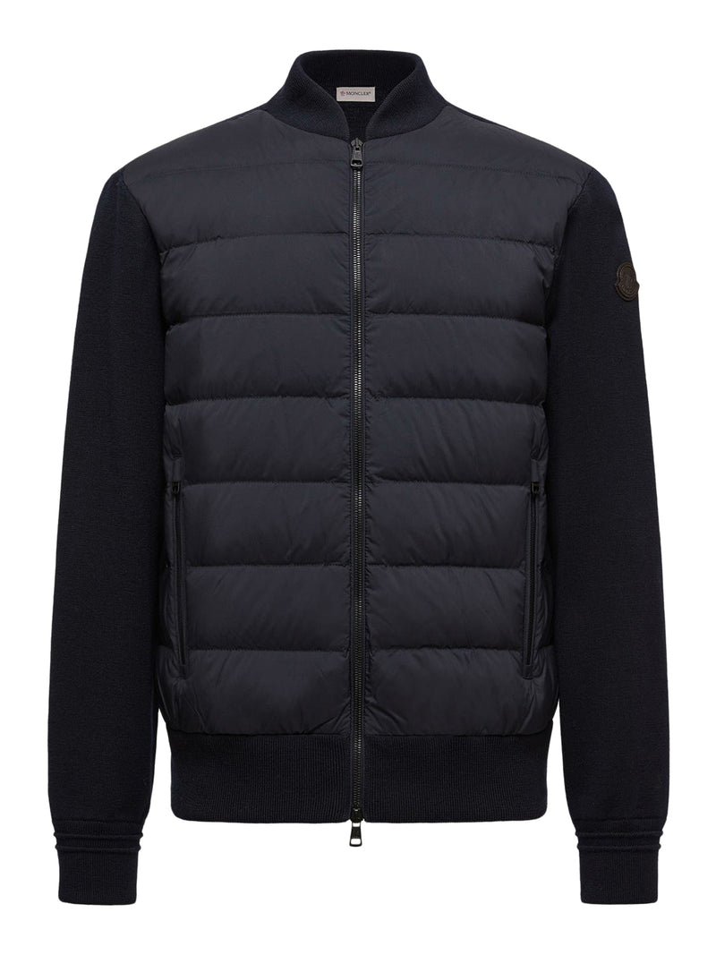 WOOL PADDED CARDIGAN WITH ZIP