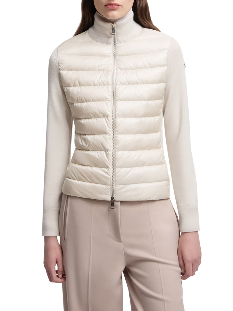 WOOL PADDED CARDIGAN WITH ZIP