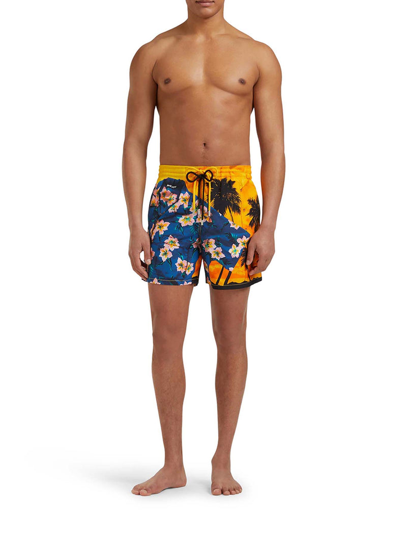 HAWAIIAN MIX MEN`S SWIM SHORTS