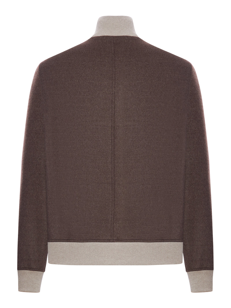 DOUBLE WOOL FLANNEL BOMBER