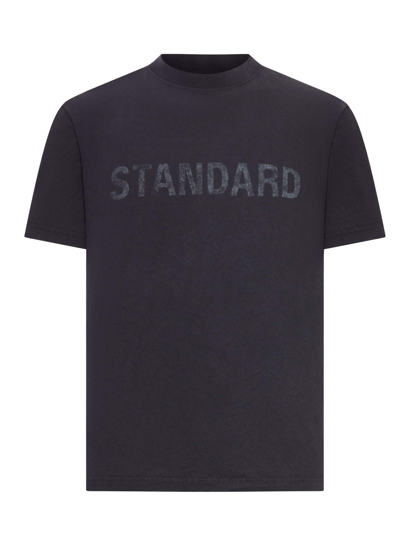 STANDARD REGULAR FIT T-SHIRT IN BLACK DÉLAVÉ