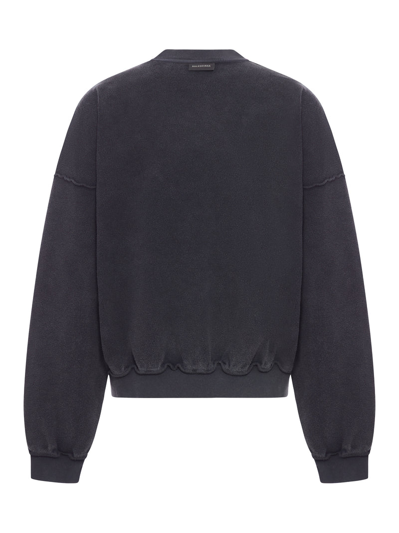 INSIDE-OUT 3B SPORTS ICON SWEATSHIRT IN DÉLAVÉ BLACK