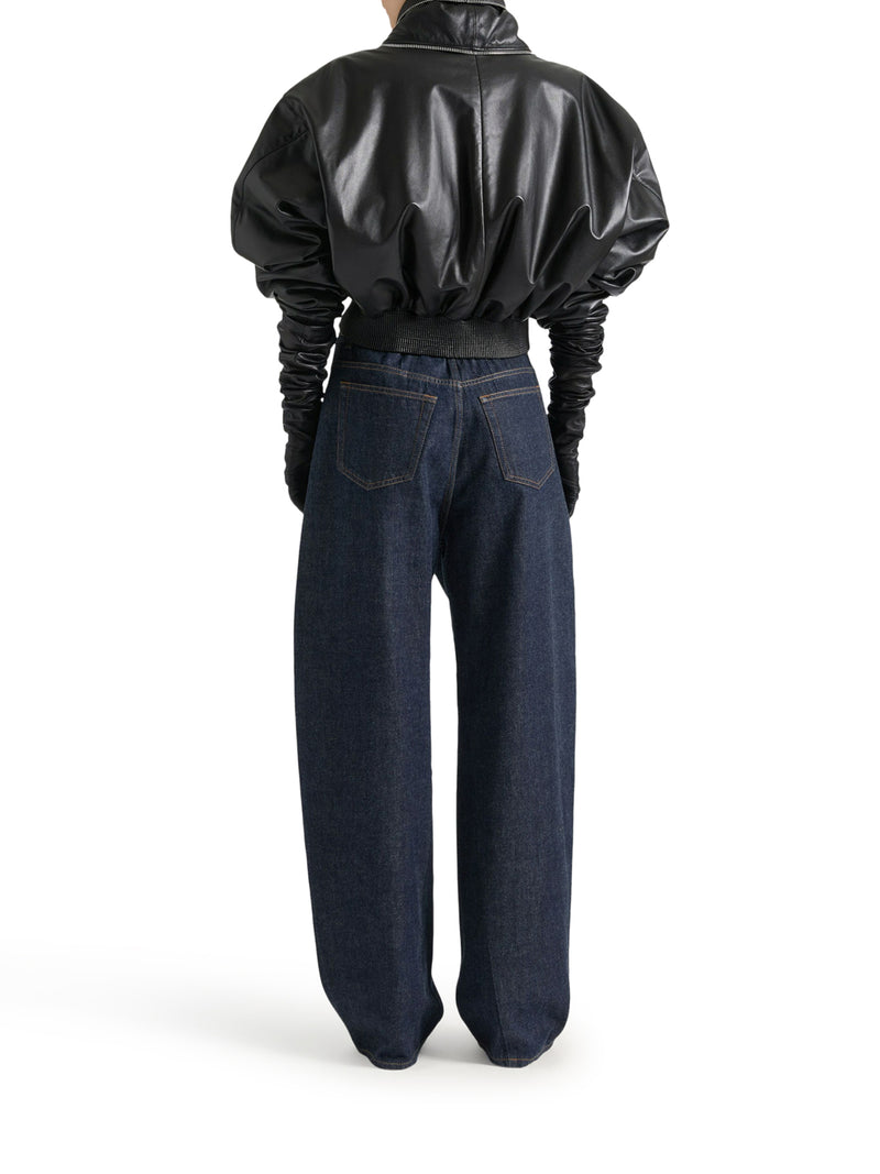 NAPPA BOMBER JACKET WITH SHAWL COLLAR AND ZIP