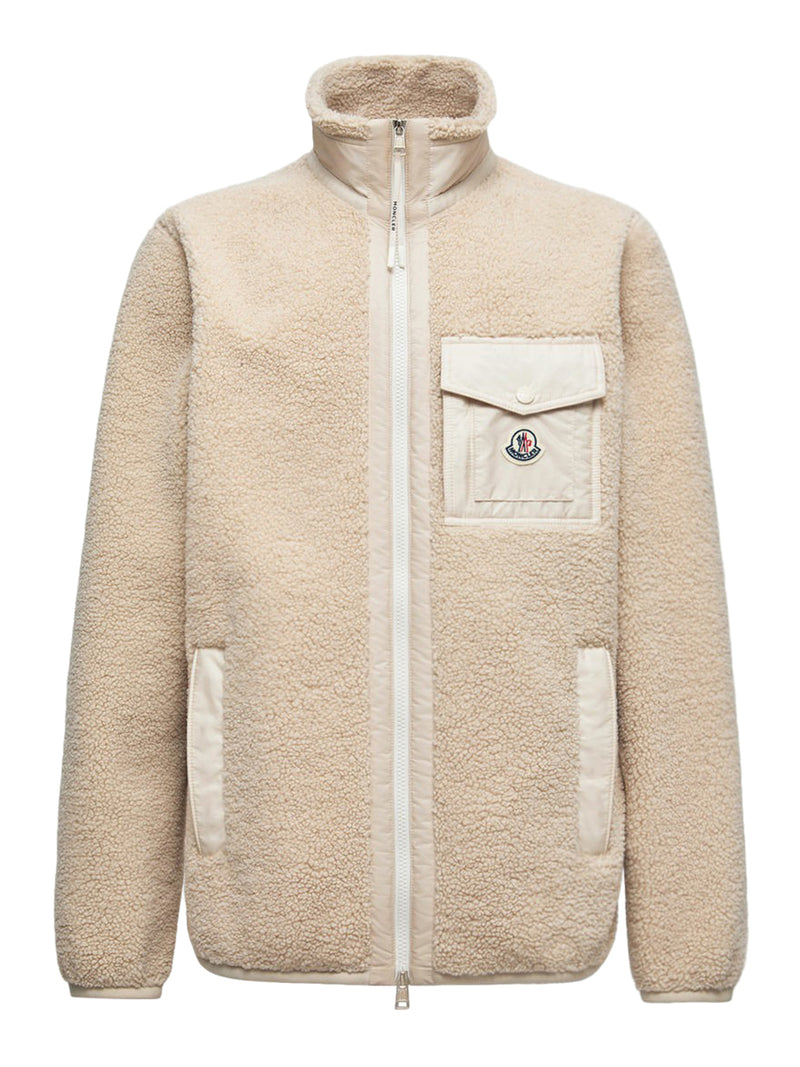 TEDDY-EFFECT FLEECE SWEATSHIRT WITH ZIP AND POCKET