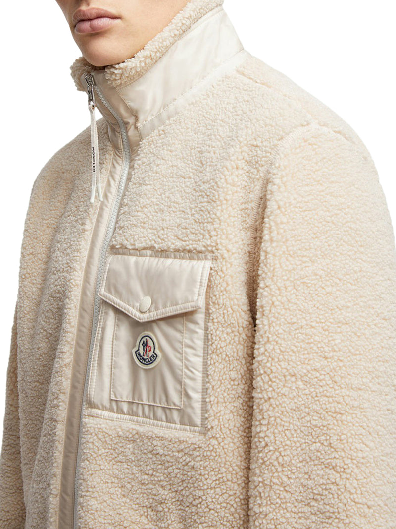 TEDDY-EFFECT FLEECE SWEATSHIRT WITH ZIP AND POCKET