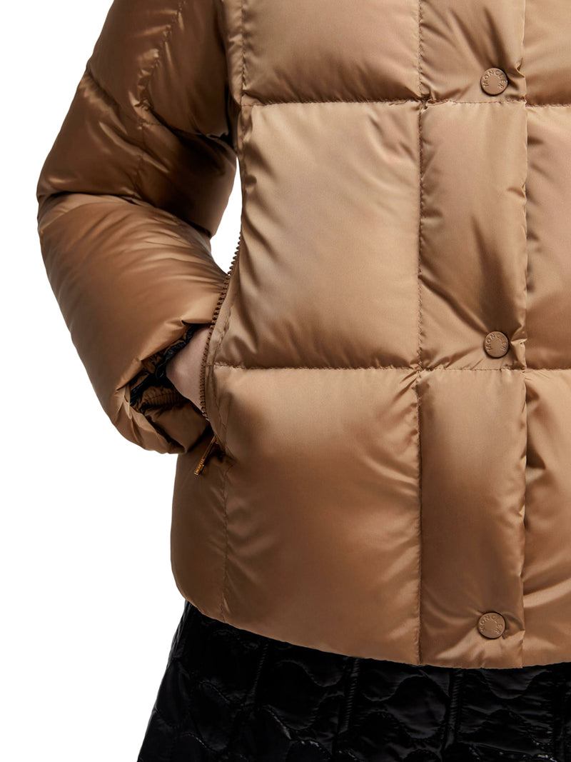 CASTELNOU SHORT DOWN JACKET WITH HOOD AND CHECKED QUILTING