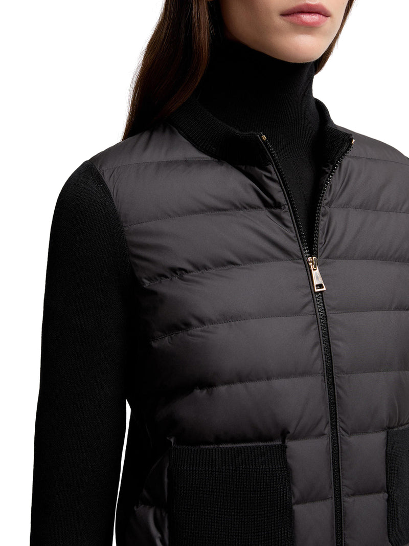 WOOL PADDED CARDIGAN WITH ZIP