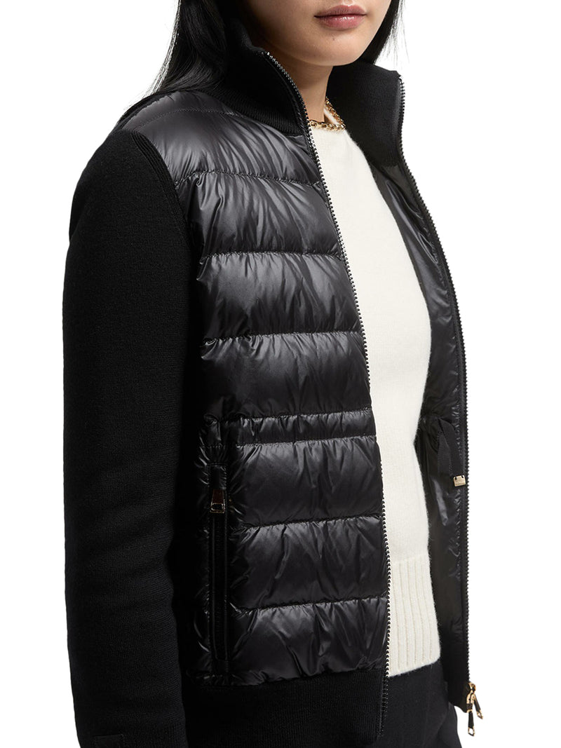 WOOL PADDED CARDIGAN WITH ZIP