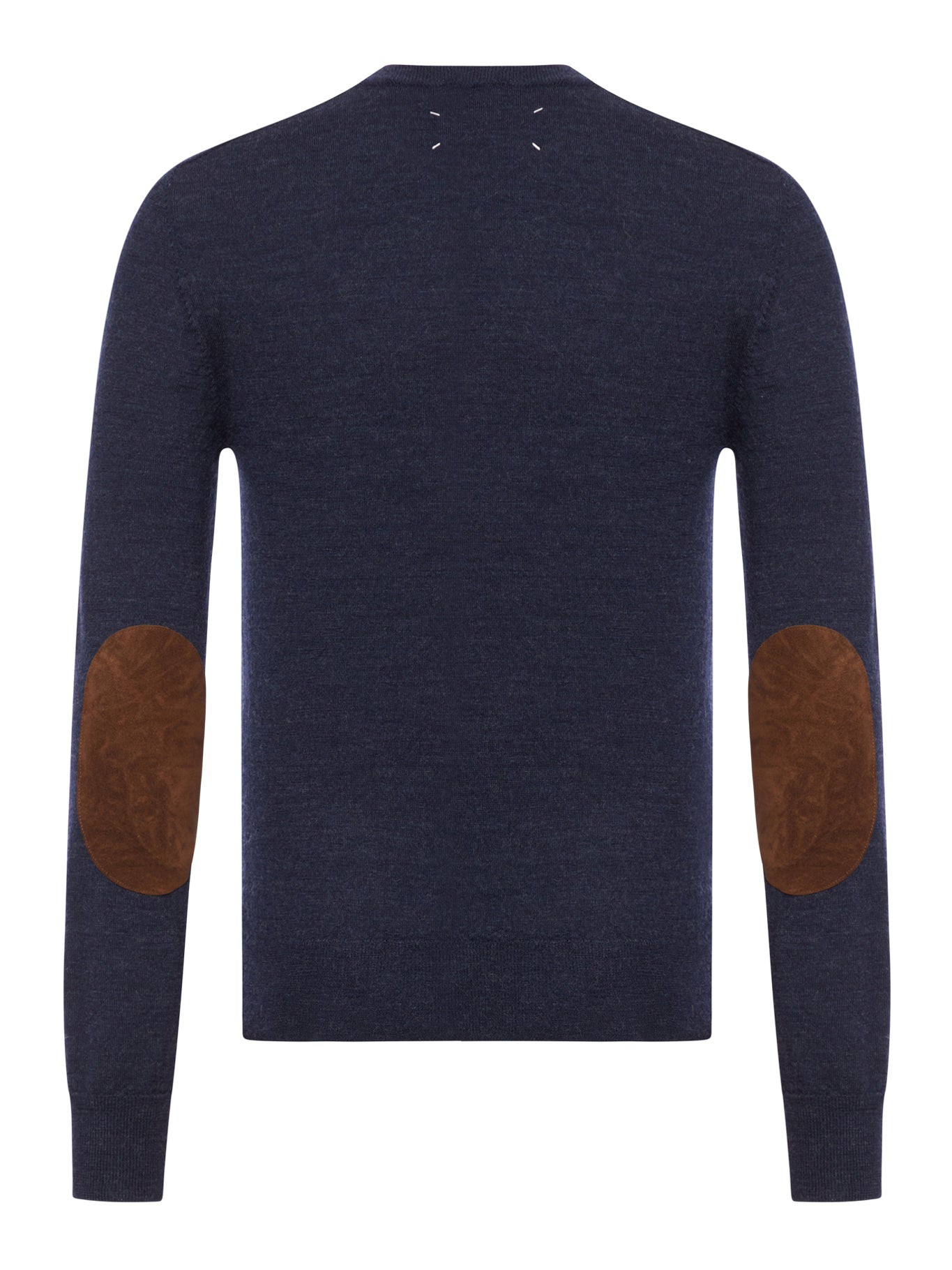 WOOL SWEATER WITH ELBOW PATCHES