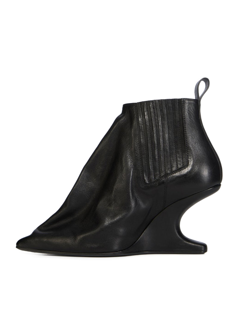 ANKLE TACO LEATHER BOOTS