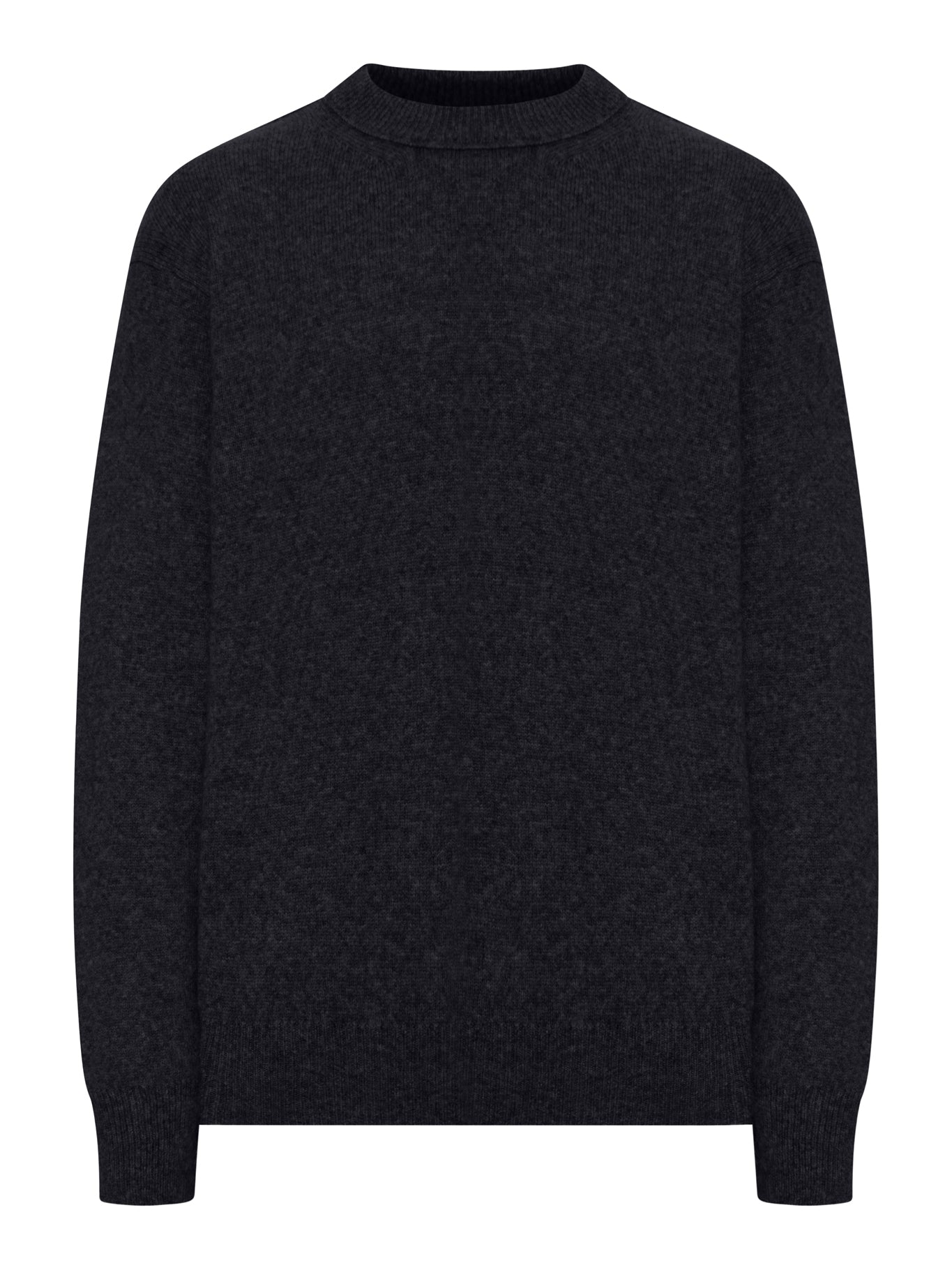 CREW NECK SWEATER IN MELANGE EFFECT WOOL
