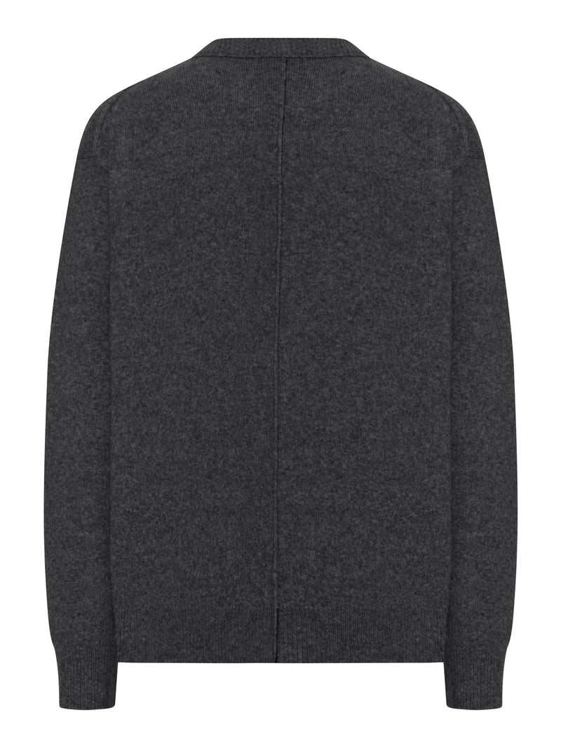 CREW NECK SWEATER IN MELANGE EFFECT WOOL