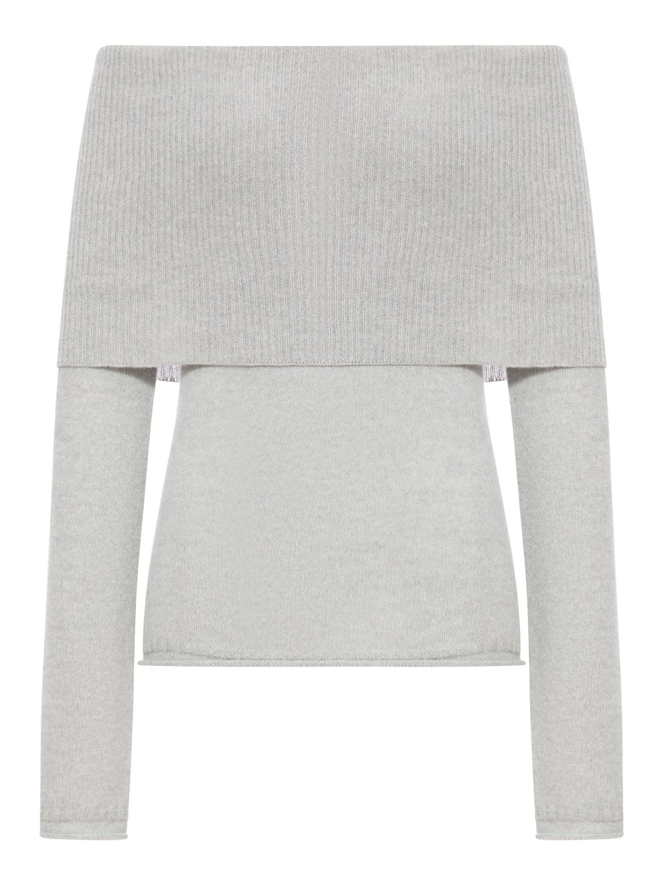 RIBBED BOAT NECK SWEATER