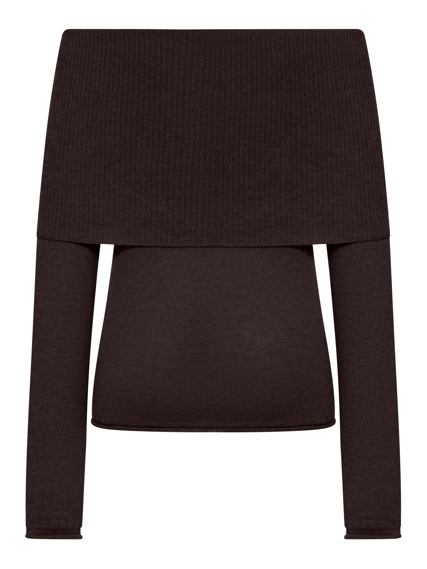 RIBBED BOAT NECK SWEATER