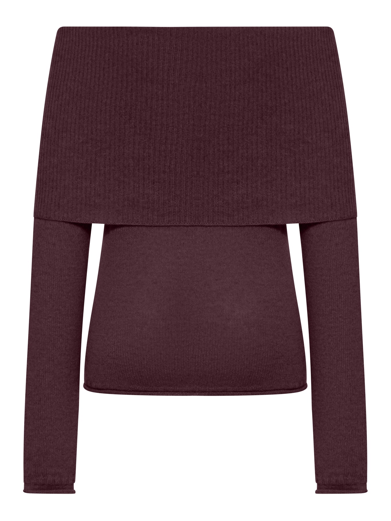 RIBBED BOAT NECK SWEATER