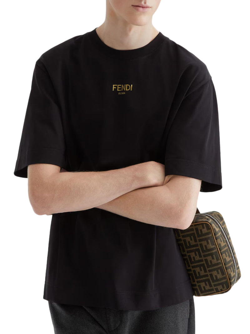 BEAUTY CASE SMALL FF JACQUARD BEAUTY CASE IN JACQUARD FF BROWN