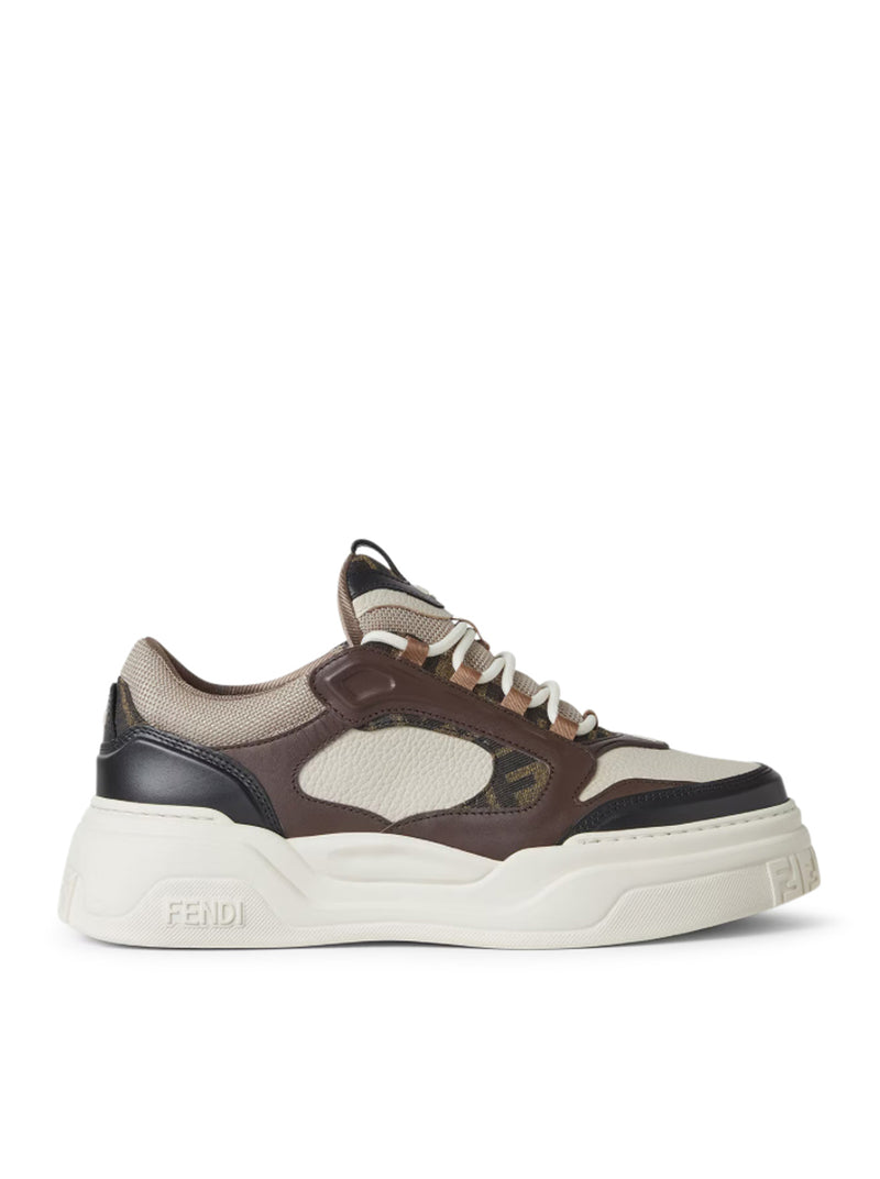 FENDI FORCE LEATHER SNEAKERS