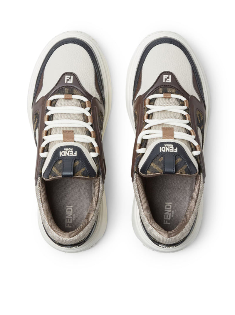 FENDI FORCE LEATHER SNEAKERS