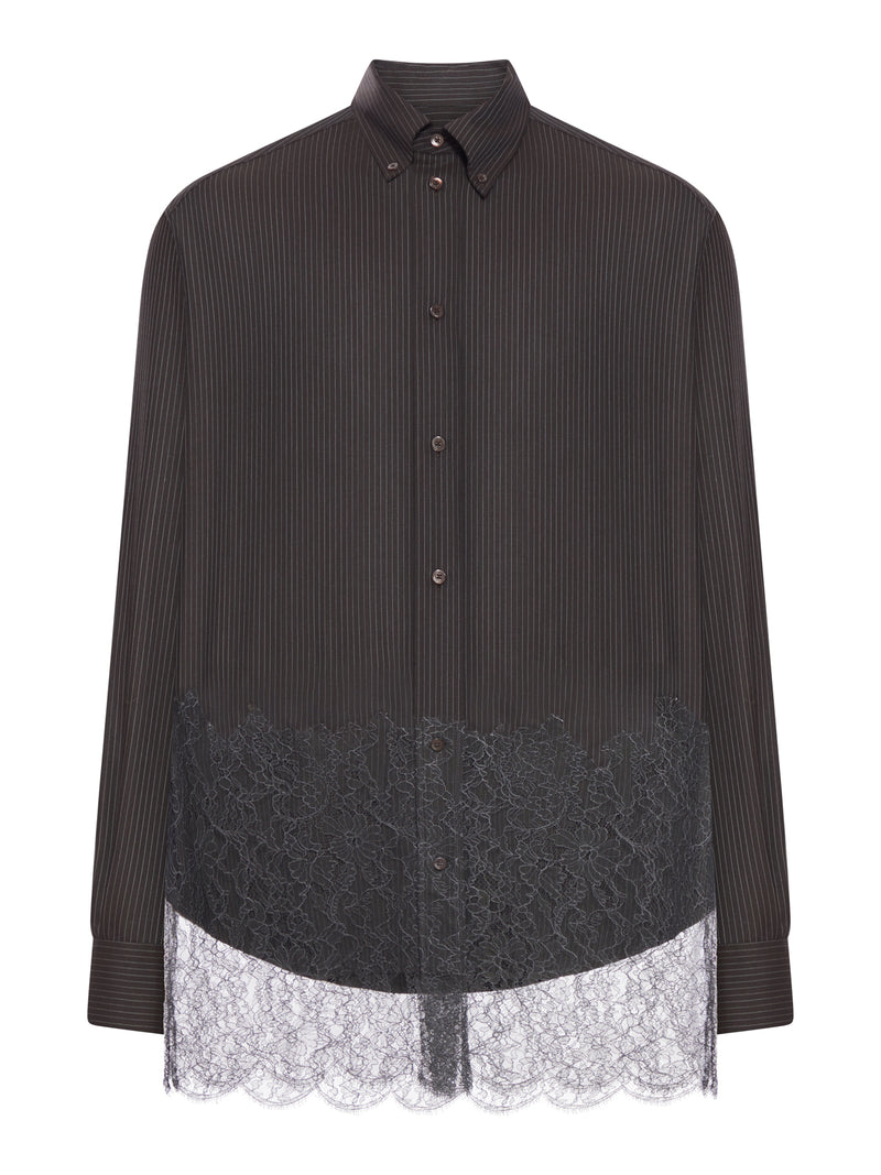 PINSTRIPED WOOL SHIRT