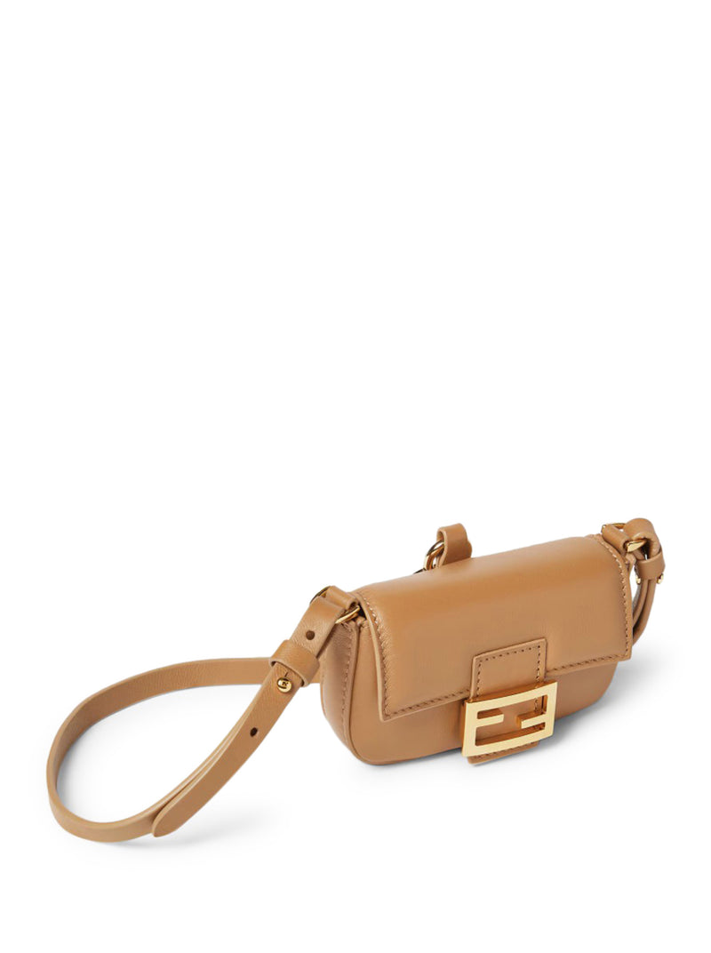 NANO BAGUETTE CHARM IN BEIGE NAPPA