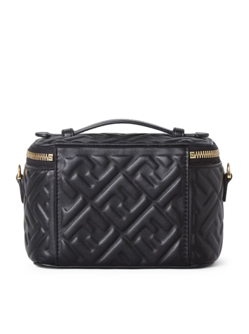 FENDI VANITY MINI BAG IN BLACK NAPPA WITH FF MOTIF