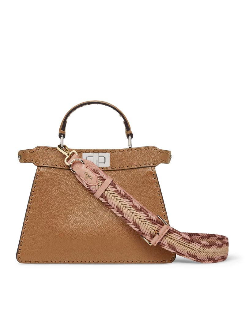 PEEKABOO ISEEU SMALL SADDLERY BAG CAPPUCCINO COLOR
