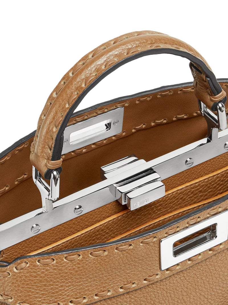 PEEKABOO ISEEU SMALL SADDLERY BAG CAPPUCCINO COLOR