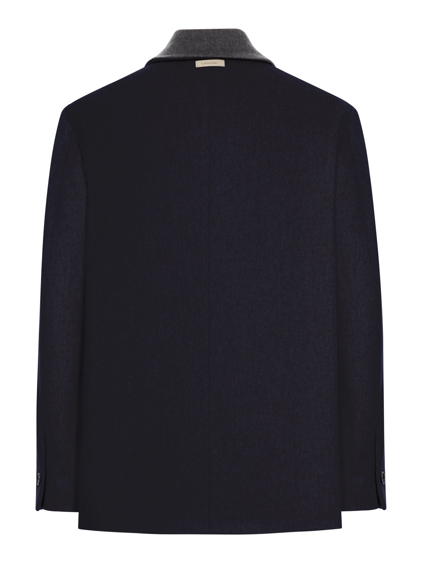 LORO PIANA CAPOLAVORO WOOL JACKET WITH CONTRASTING COLLAR