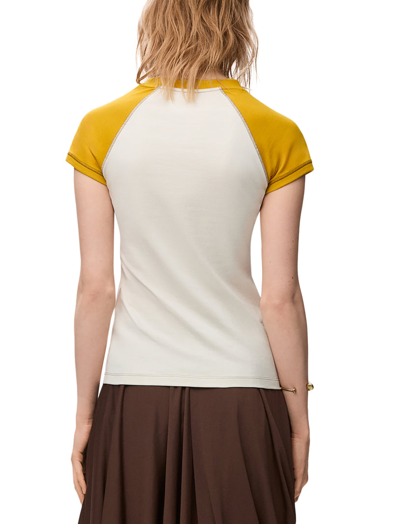 SLIM FIT T-SHIRT IN COTTON BLEND