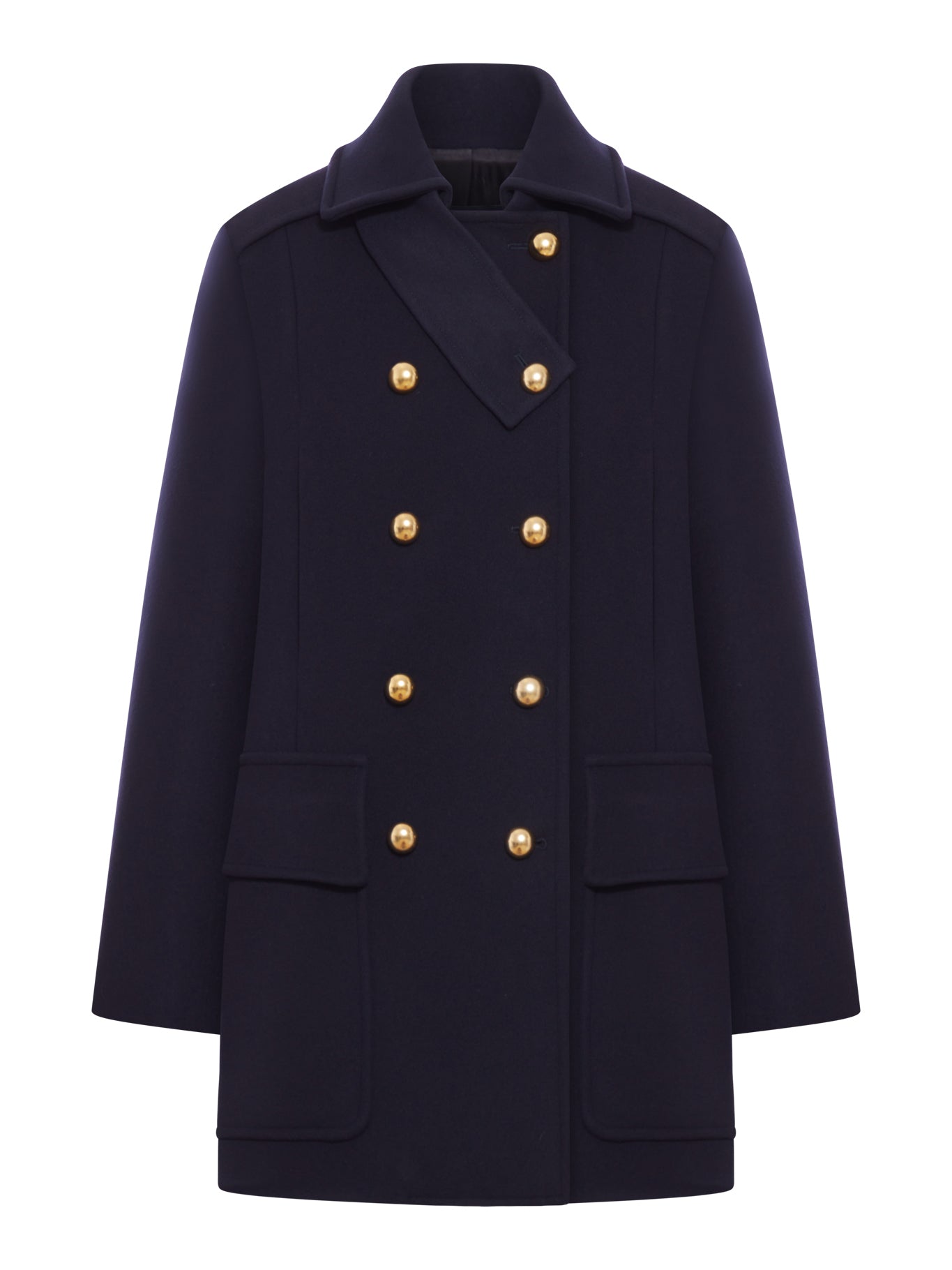 VITAMIN DOUBLE-BREASTED WOOL COAT