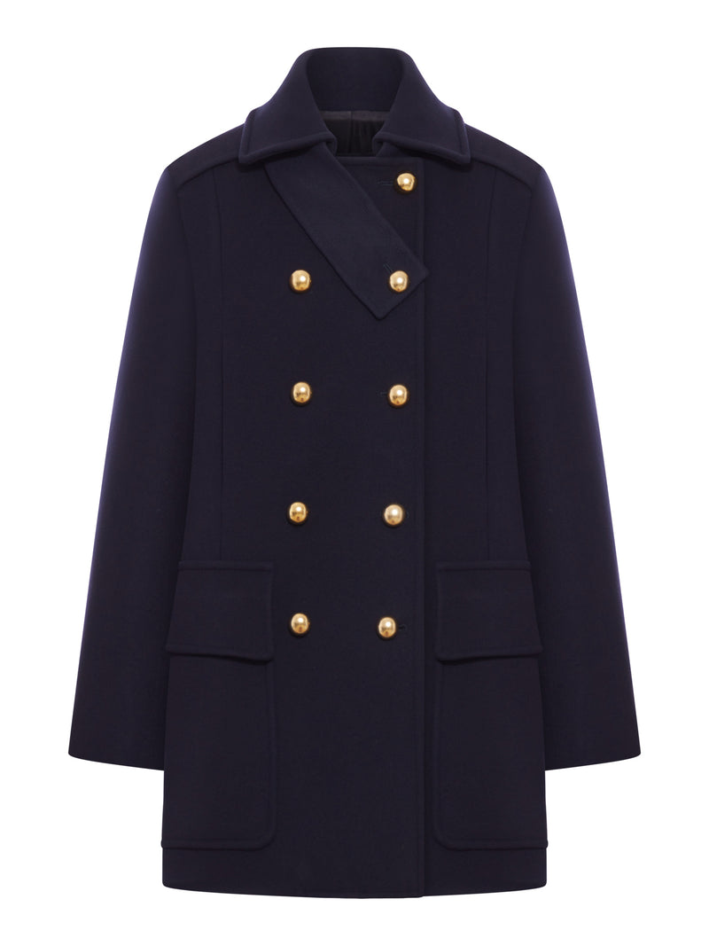 VITAMIN DOUBLE-BREASTED WOOL COAT